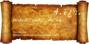 Andráskó Éva névjegykártya