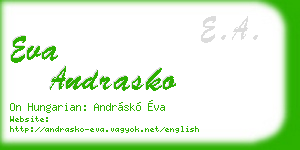 eva andrasko business card