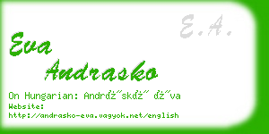 eva andrasko business card